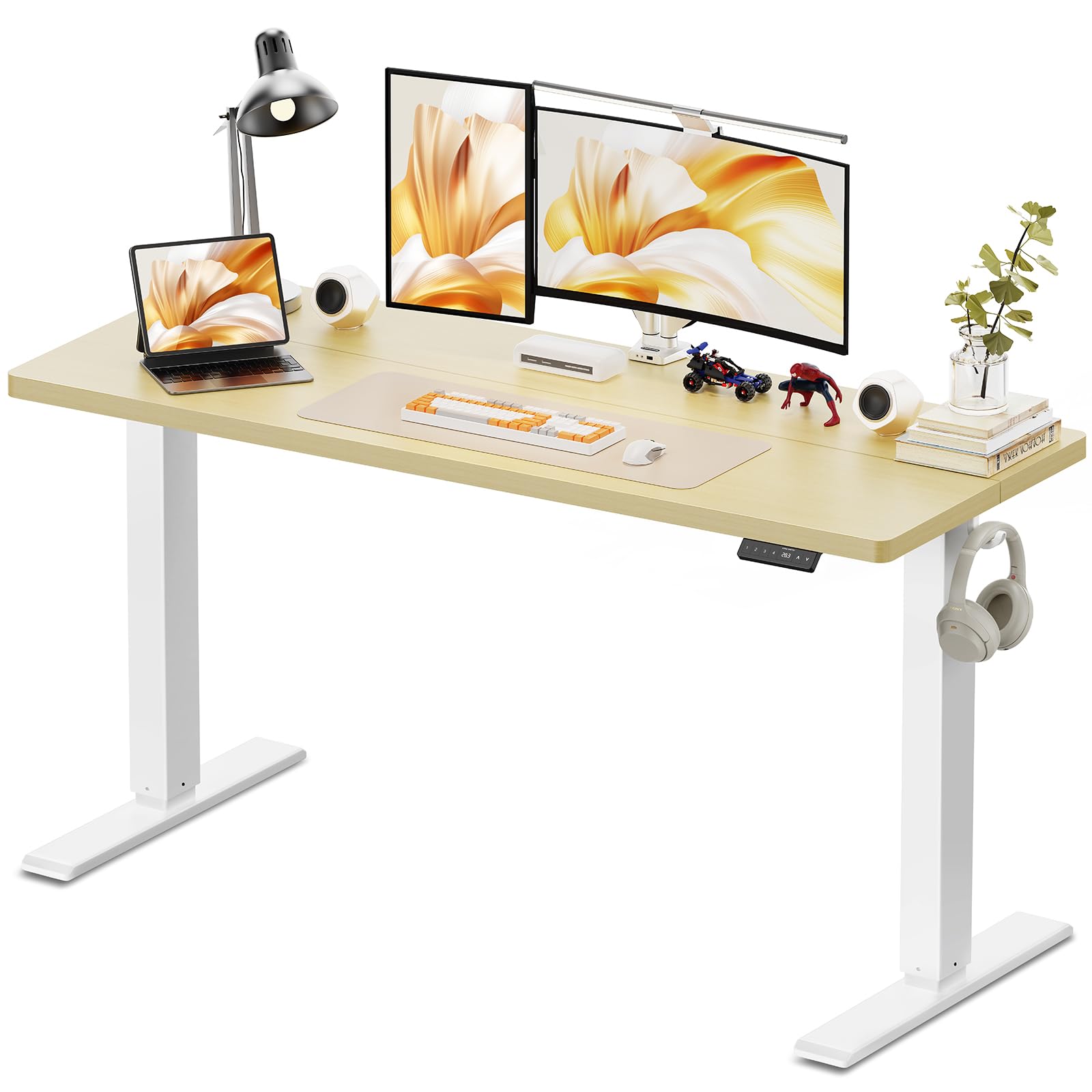 WALKINGDESK Electric Standing Desk, 160 x 60 cm, Oak