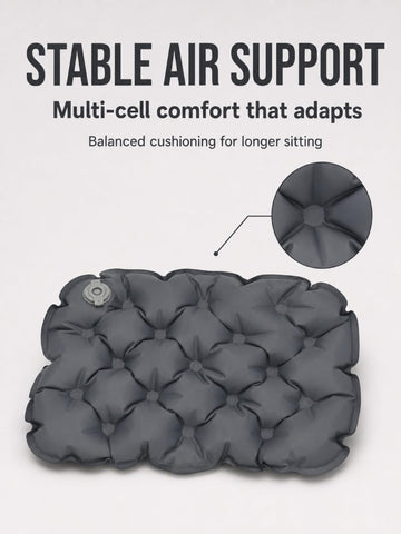 Napiture Inflatable Seat Cushion, Portable Foldable, 40×32×5.5 cm