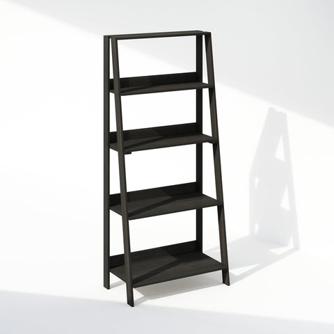 Furinno LADDER Display Shelf, 5-Tier Ladder Shelf, Ladder Bookshelf, Display Storage Shelves, 33.02 x 59.94 x 135.89 cm, for Living Room, Home Office