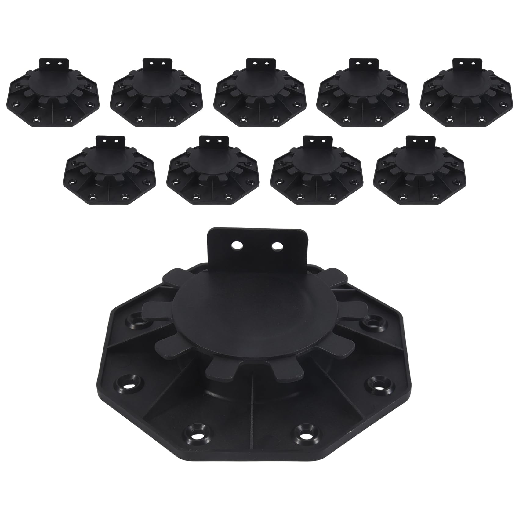 10 Pack Adjustable Decking Pedestals 30-60mm Height Deck Supports