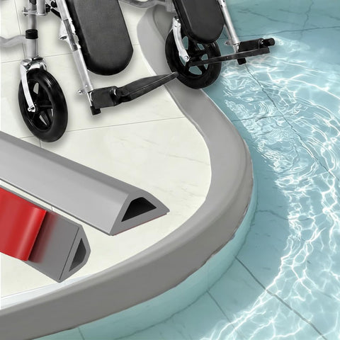 AiDeHuaKeJi Wet Room Floor Barrier, Shower Tray Sealing Strip, Bath Splash Guard, Shower Water Barrier, Shower Seal Strip for Bathroom Floor
