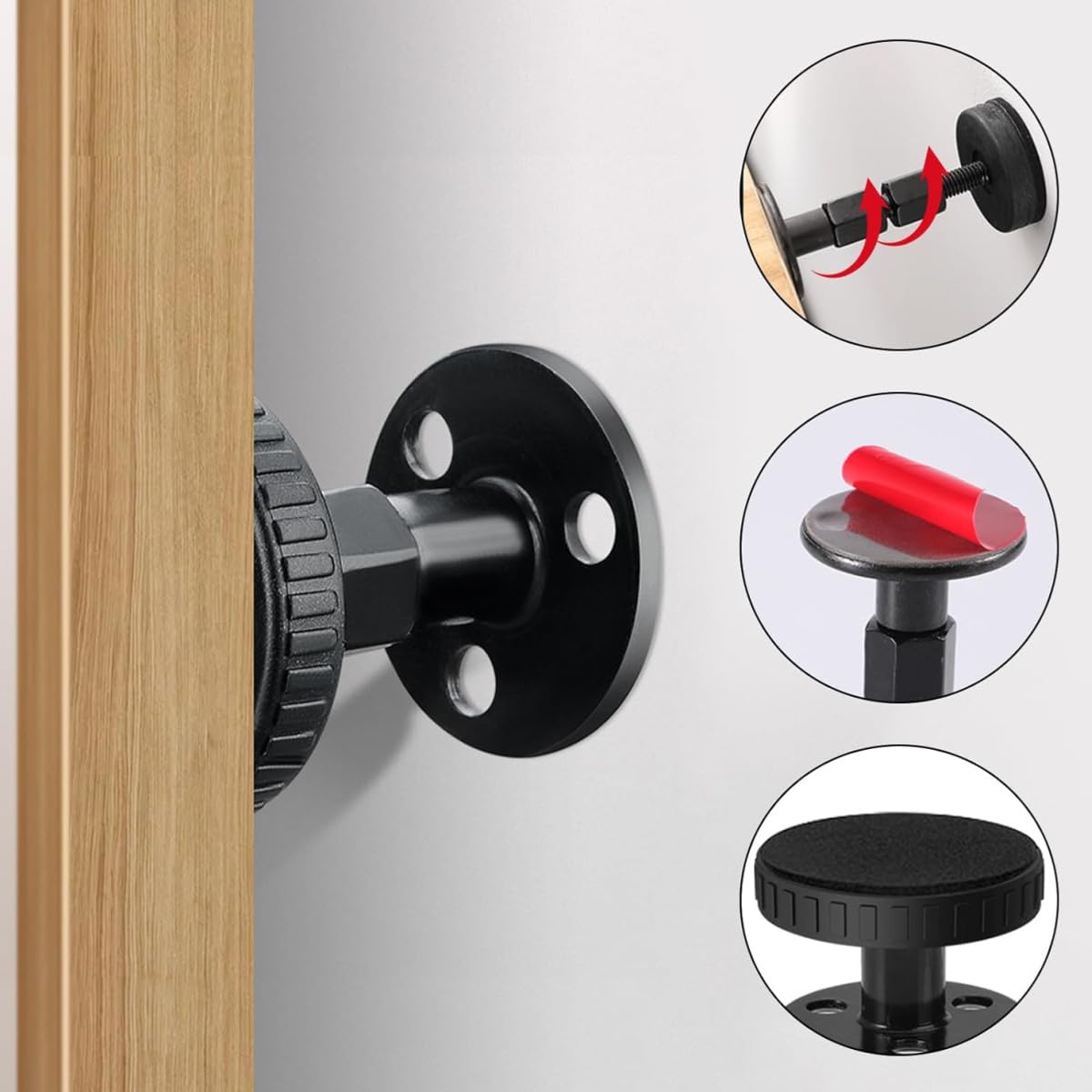 4-Pack Adjustable Threaded Headboard Stoppers, 30-110mm Bed Frame Anti-Shake Stabilizer Kit - Universal Furniture Fixer for Stopping Bed, Cabinet