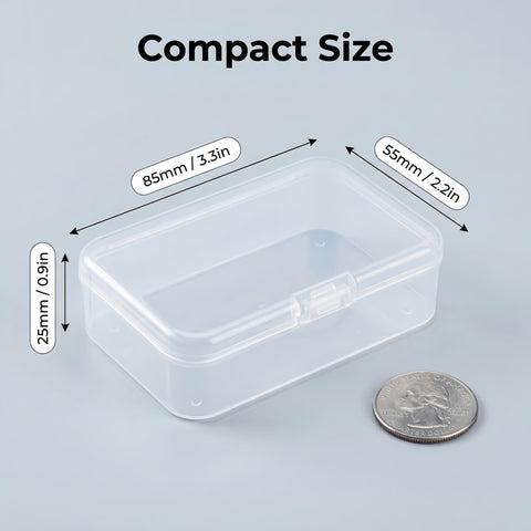 LJY Clear Mini Storage Boxes, 28 Pack, 3.3 x 2.2 x 1 in