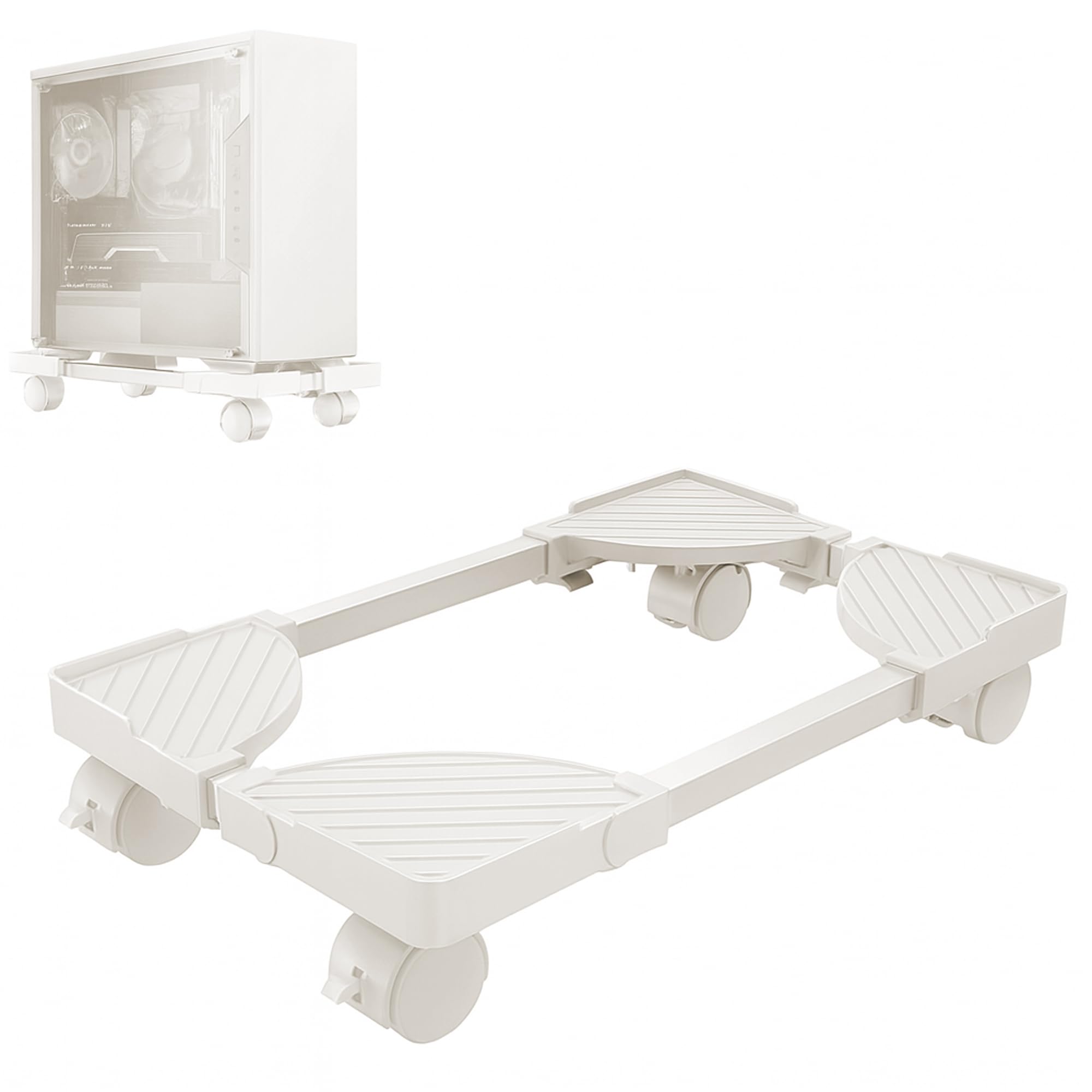 Mobile Aluminium CPU Stand for PC - PC Tower Stand Computer Trolley