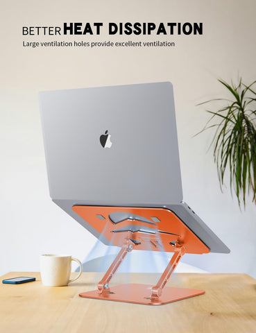 Tobeoneer Aluminum Adjustable Laptop Stand for Desk,Foldable, 10-16"