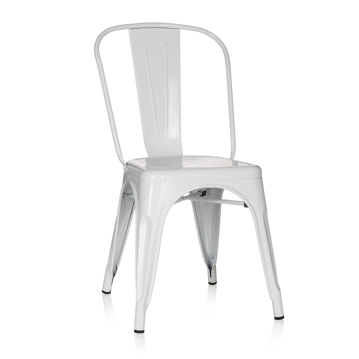 hjh OFFICE 645022 Chair VANTAGGIO COMFORT metallic white stackable sturdy