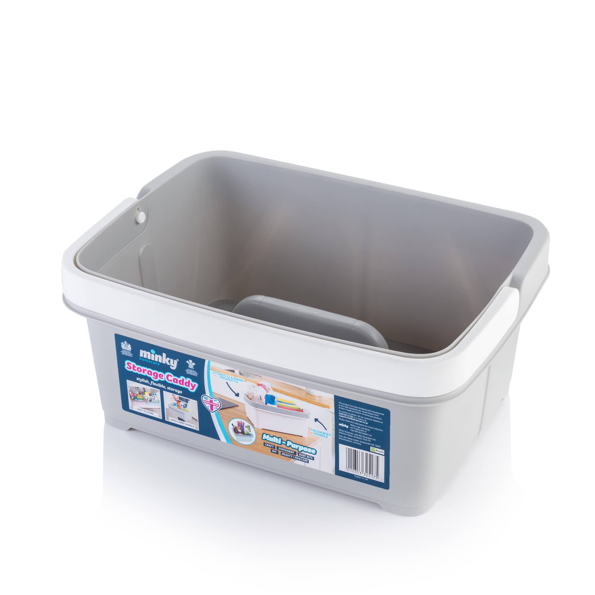 Minky Multipurpose Cleaning Caddy with Handle & Divider (Grey, Single)