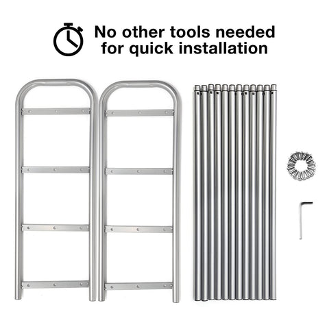 Gurkkst 4 Tier Extendable Shoe Rack Organiser Strong and Durable Heavy Duty Metal Footwear Storage Rack Holds 20+ Pairs (60-100) x 22,5 x 61,5 cm