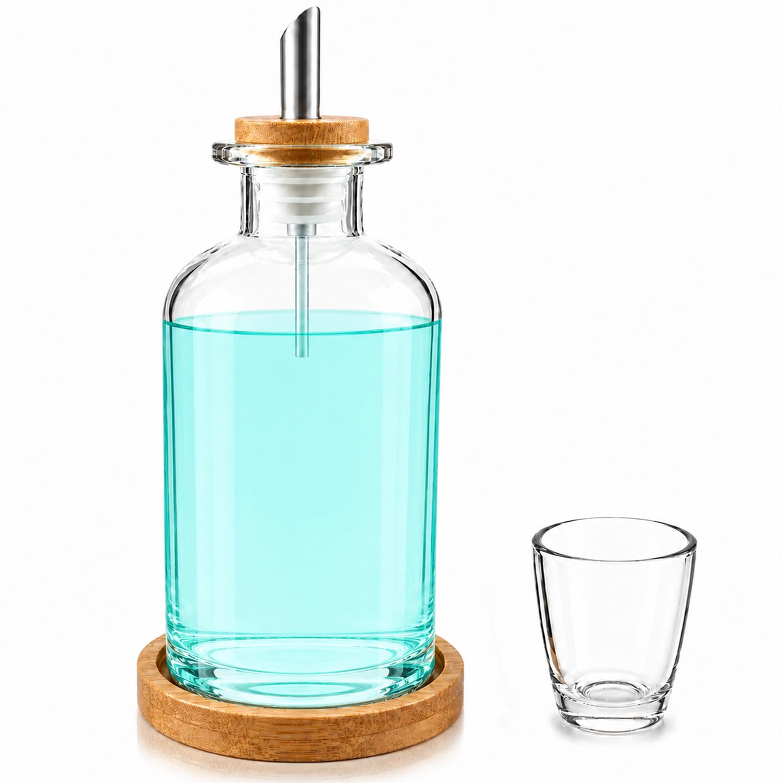 Glass Mouthwash Dispenser for Bathroom 11.8oz/350ml