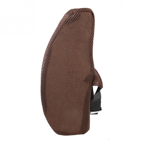 HomDSim Memory Foam Lumbar Cushion Lower Back Support Pillow Posture Correcting Car Seat Home Office Chair (Brown)