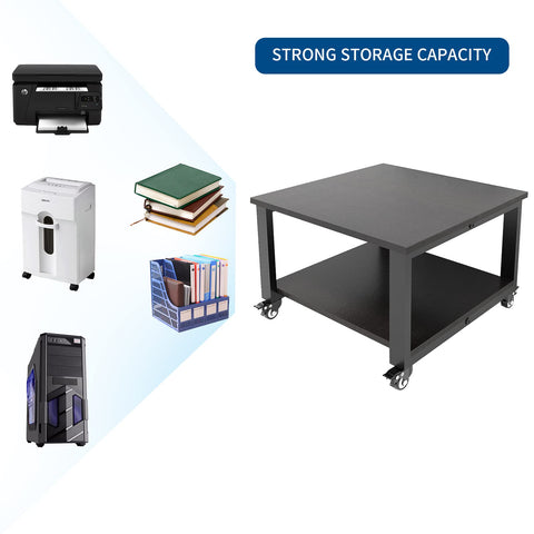 PUNCIA 2 Tiers Movable Laser Printer Copier Stand Cart for Home Office