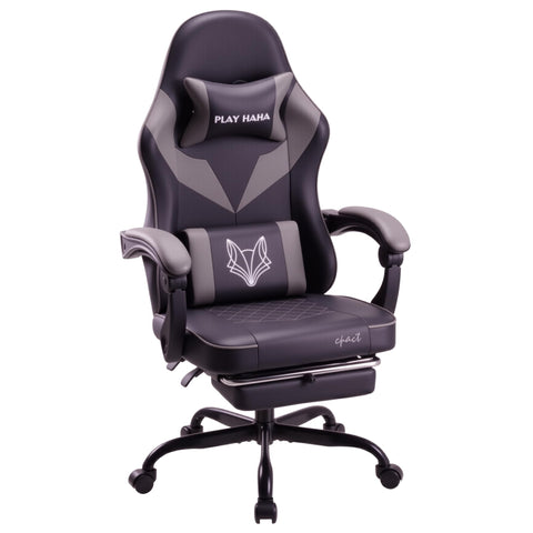 play haha Gaming Chair Ergonomic Gaming Chair with High-Density Foam & Breathable PU Leather 135-Degree Recline