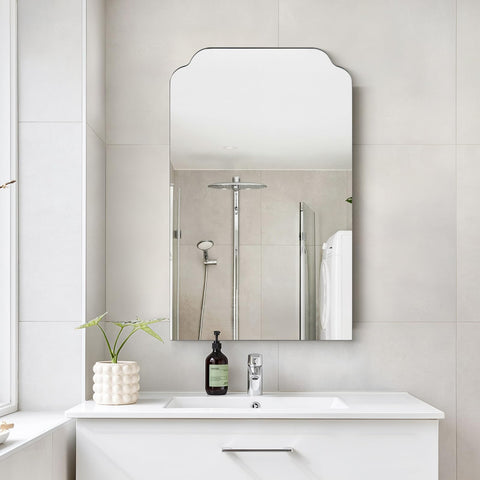 Lumibric Bathroom Cabinets with Mirror, Black Wooden, 73x43.5x15cm