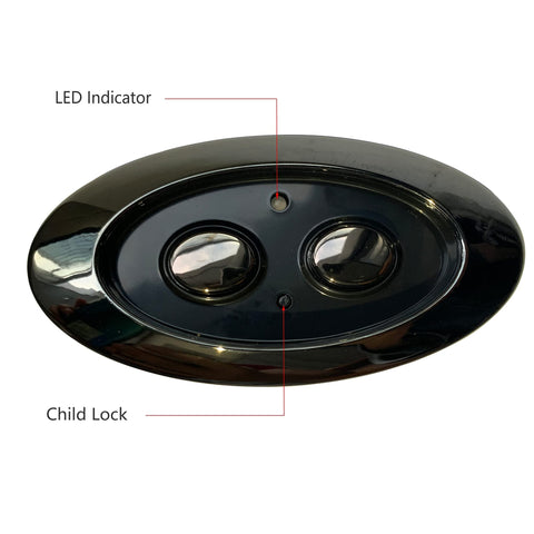 BaiDian Recliner Controller 2 Buttons 5 Pin with Child Lock for Power Recliner Lift Chair Electric Sofa Hand Control Parts
