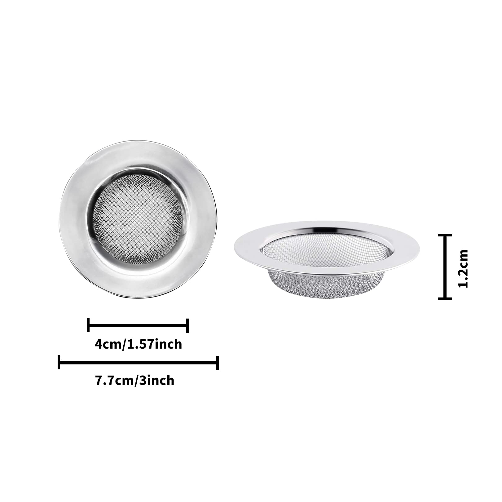 Stainless Steel Kitchen Sink Strainer Plug,Sink Strainer for Shower,2pcs