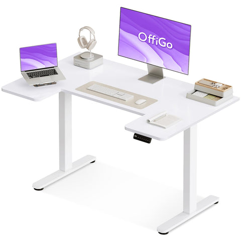 OffiGo Height Adjustable Desk, U Shaped Standing Desk with 3 Memory Presets