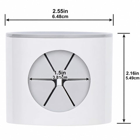 2Pcs Wall Mounted Electric Toothbrush Holder, No Drilling Self Adhesive Organiser with Drain Holes, Removable Toothbrush Storage Caddy