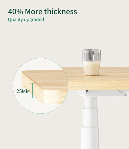 MAIDeSITe Table Top,Desktop for Height Adjustable Electric Standing Desk,Oak,160 * 80 * 2.5 cm