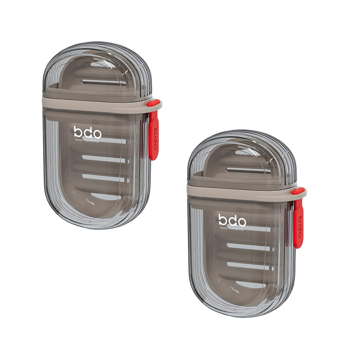 Culinavog 2Pcs Travel Soap Case, Soap Dish with Lid Portable Waterproof and Leakproof, Travel Containers with Drainage Layer Including Handle