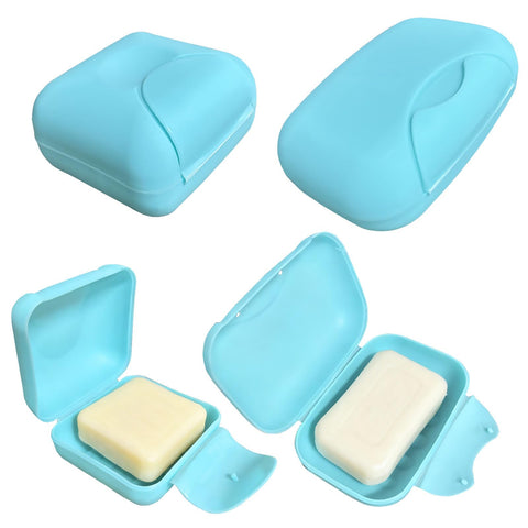 QQdou Travel Soap Case Soap Box with Lid, Creative, Portable, Soap bar Box Container Holder Dish, for Shower Travel Hiking Bathroom School Gym