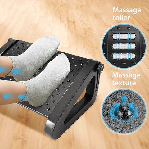 Roysmart Foot Rest Desk, Height-Adjustable Footstool, Ergonomic Footrest, Relieve Leg, Knee and Back Pain
