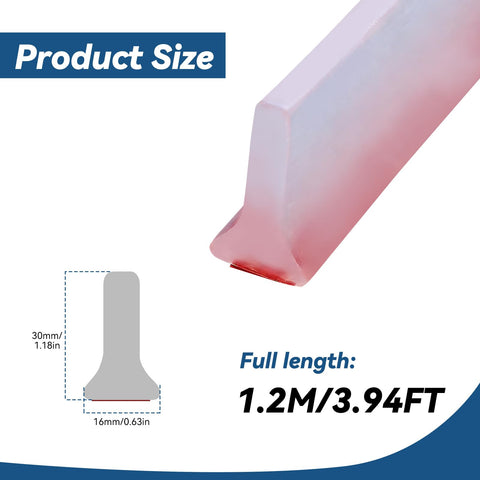 1.2M T Silicone Shower Threshold Water Barrier,Wet Room Bathroom Floor Beading,Shower Tray Sealing Strip,Tile Edge Caulk Trim for Bathroom