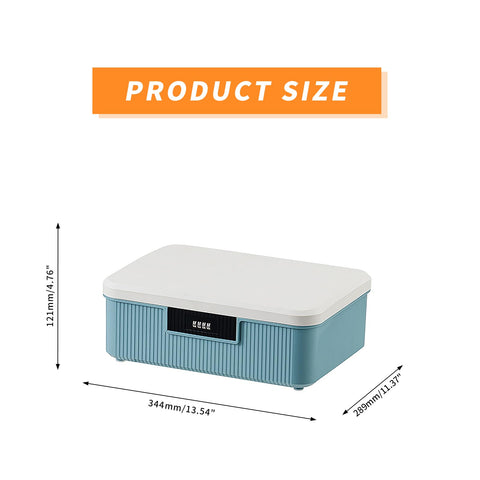 MC MEICHUANG ABS Lock Medicine Box, 34x28x12cm Double Layer First Aid Storage Bins with Combination Code for Medicine,Jewelry, Sewing