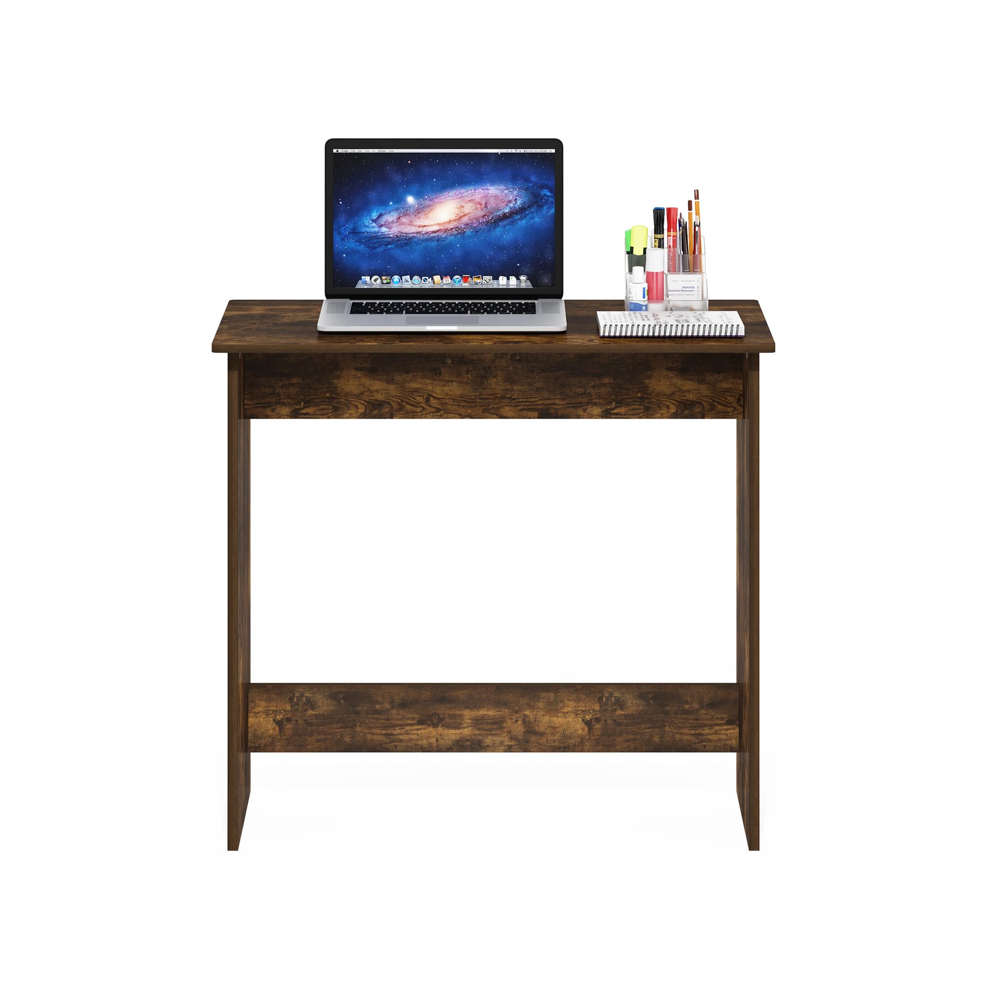 Furinno SIMPLISTIC Small Desk, Gaming Desk, Computer Desk, Office Desk for Home Office, Bedroom, Study Room, Dorm, Amber Pine