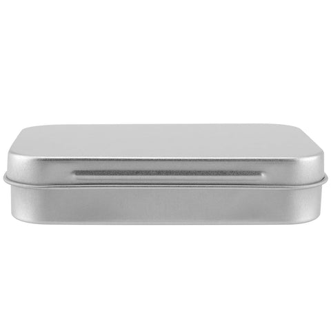 ZEONHAK 30pcs Silver Rectangular Metal Hinged Tin Box with Lid, 94 x 61 x 20mm, Storage Box for Candies & Small Items