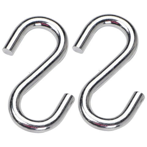 UEKPDM 304 Stainless Steel 3 - Inch S Hooks, Industrial Grade Utility Hooks for Hammock and Swing, 2 Packs