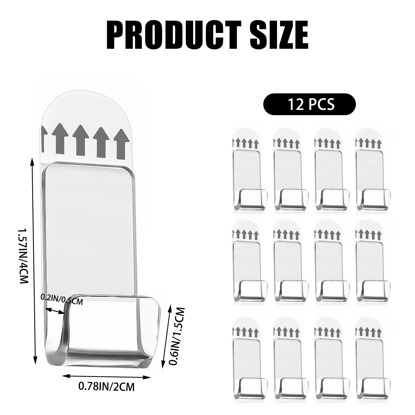 12pcs Vinyl Wall Mount, Vinyl Holder Self-Adhesive Vinyl Record Display Vinyl Shelves No Drill Acrylic Album Storage Hanger Clear Record Wall Mount