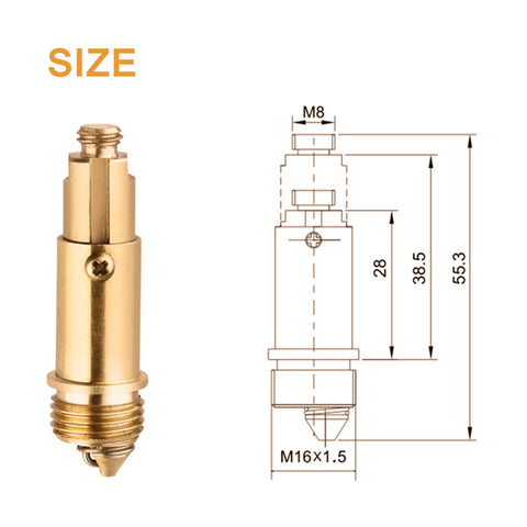 Basin Pop Up Click Clack Brass Plug Bolt, Replacement Screw for Most Sink Basin Drain Stopper (2pcs)