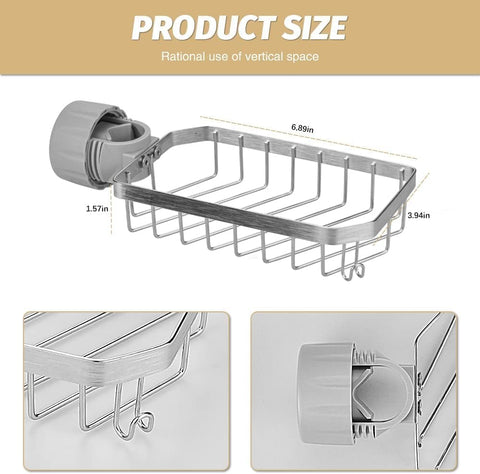 Bnimtm Shower Caddy No Drill, Shower Soap Holder, 304 Stainless Steel Bathroom Caddy, Sponge Holder For Kitchen, Great for Bathrooms, Kitchens, RVs