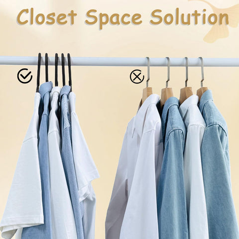 Urby Extra Wide Hangers for Plus Size Clothes, 19 Inch, Plastic, 20pk