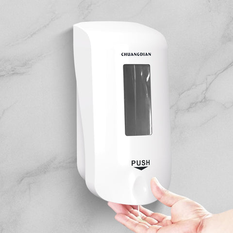 CHUANGDIAN Hand Soap Dispenser Wall Mounted, 1000ml, Pearl-White