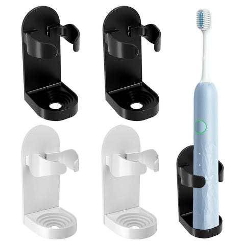 Electric Toothbrush Holder Wall Mounted, 4 Pack Self Adhesive Toothbrush Holders for Bathroom