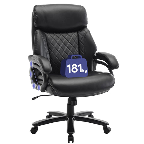 COLAMY Big and Tall Office Chair 400lbs, PU Leather Executive Office Chair for Heavy People