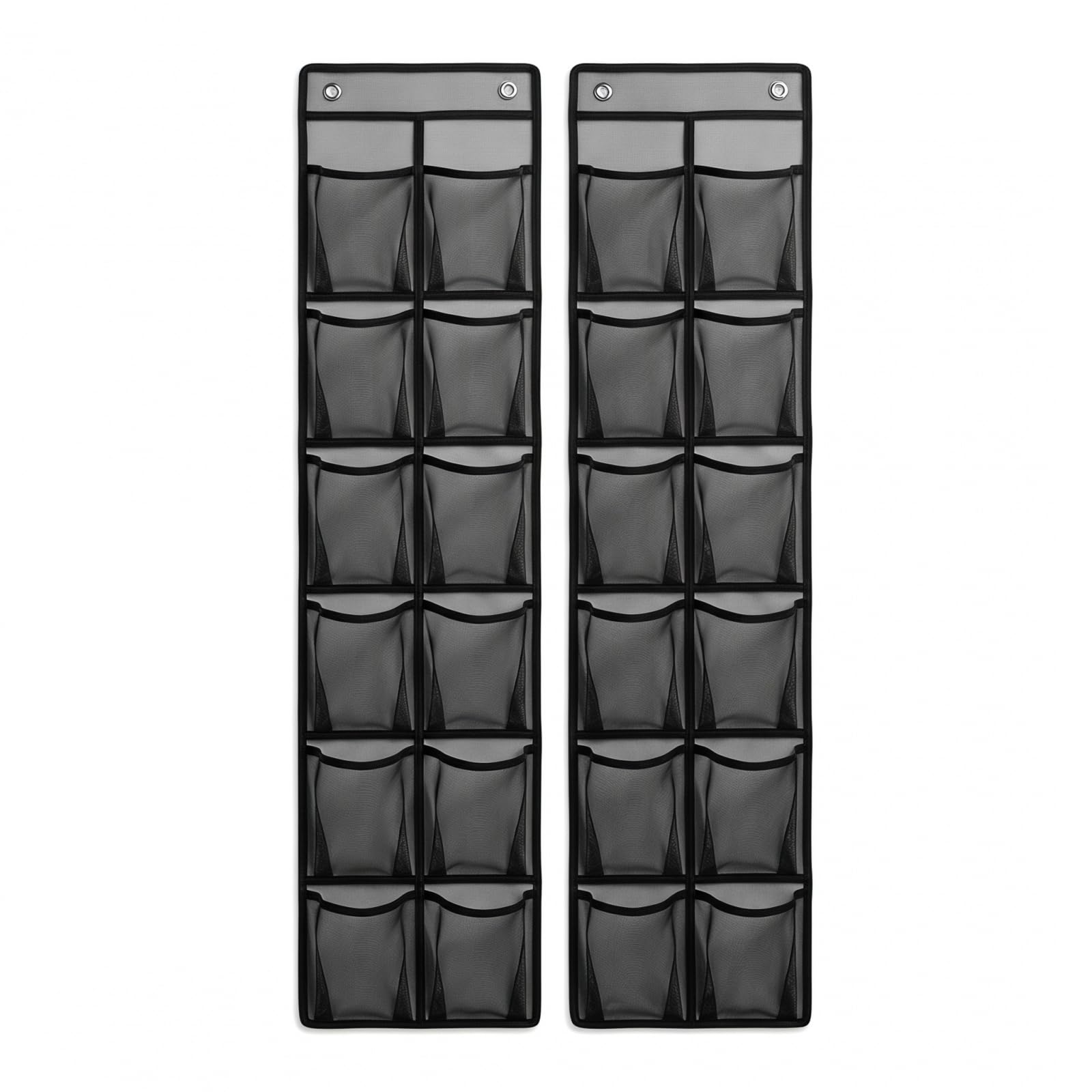Zirax 2 Pack Grey Over Door Shoe Storage Organizer,145x30cm