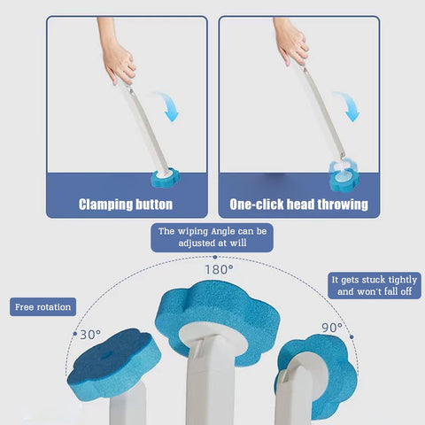 36 Pcs Toilet Brush Replacement Head with Handle, Disposable Toilet Brush, Disposable Toilets Cleaning System