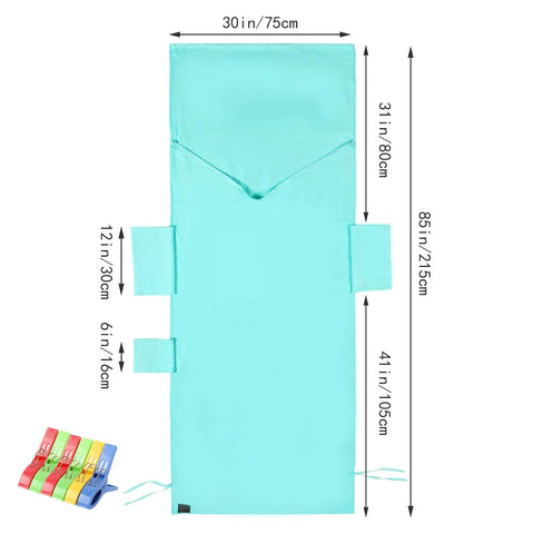MARFOREVER Beach Sun Lounger Towels with Pockets 210 x 76 CM Microfiber Beach Sunbed Towels Quick Dry Beach Chair Cover for Summer Outdoor Pool