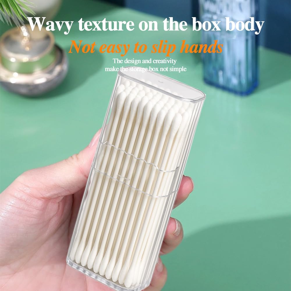 Portable Cotton Bud Holder & Toothpick Holder, 2 Pack Travel Organizer