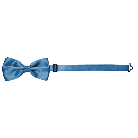 MASADA bow tie sky-blue - men's accessory in shiny-look, continuously adjustable, handmade with hook closure - 12 x 6 cm