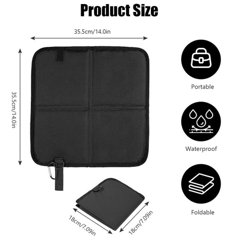 OSDUE Folding Hiking Sit Mat, 36cm x 36cm Waterproof Sitting Mat for Hiker