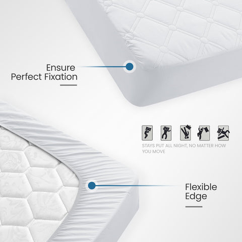 Ystyle Fitted Sheet 90 x 190 cm, Microfibre, Fitted Sheet - Mattress Height up to 30 cm, White