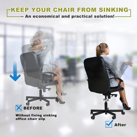 Fix Sinking Office Chair, No Gas Lift Cylinder or Tools Required, Office Chair Saver for Stop Sinking, Stainless Steel