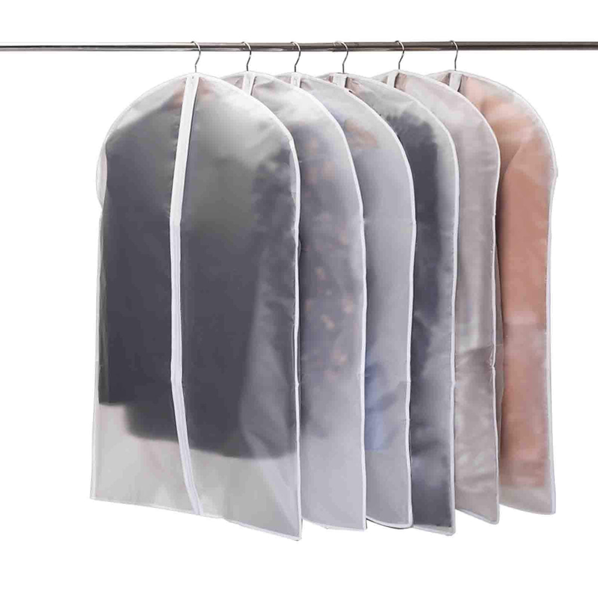 Niviy Clothes Covers Protector Bags Garment Covers Dustproof Moth Proof Coat Bag with Zip PEVA Translucent Suit Cover Waterproof Anti-mite Breathable