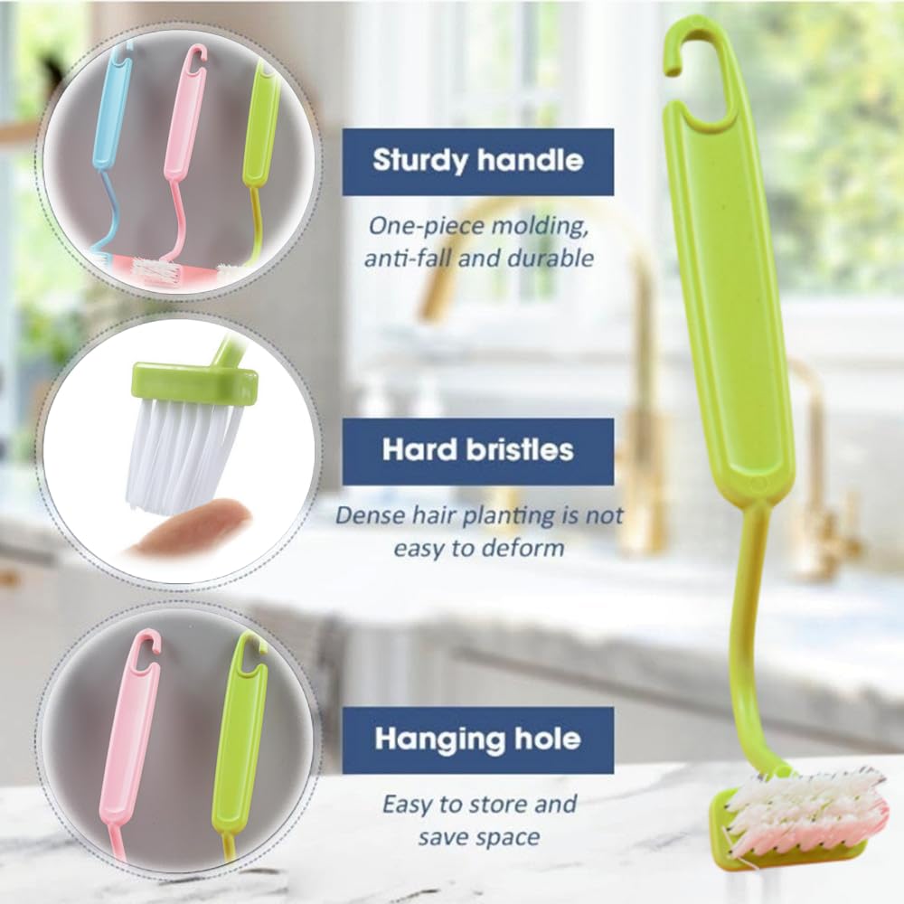 Crevice Cleaning Brush Under Rim Toilet Brush Toilet Edge Brush, 6 Pcs