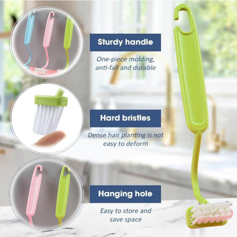 Crevice Cleaning Brush Under Rim Toilet Brush Toilet Edge Brush, 6 Pcs