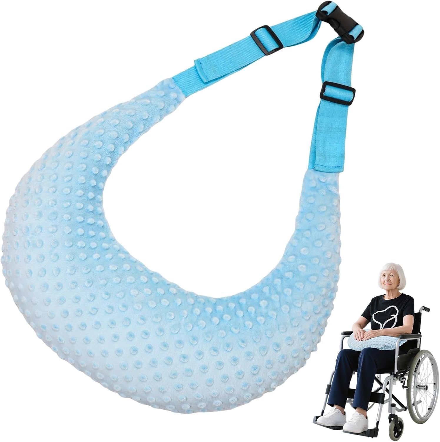 OUWERALL Wheelchair Pillow, Cotton, Adjustable Lumbar Support, Breathable, Arm Support, Lumbar Protection, Prevention of Forward Bumping