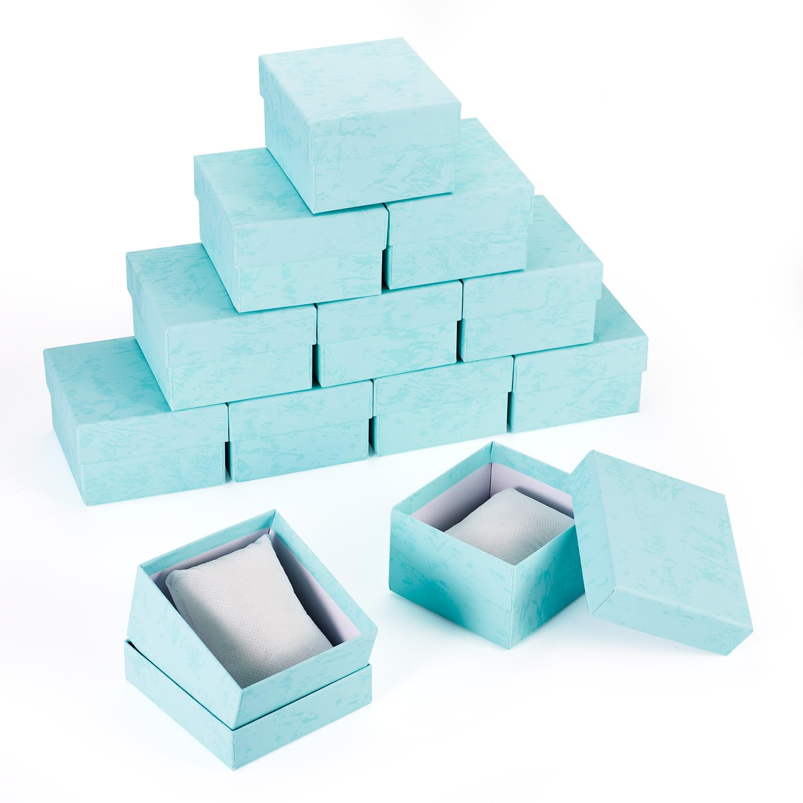 Craftdady 12pcs Gift Box Cardboard Jewelry Box with Pillow Rectangle Jewellery Packaging Storage Boxes for Watches Bangle Bracelet Necklace